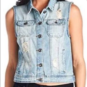 Ci Sono light wash denim vest